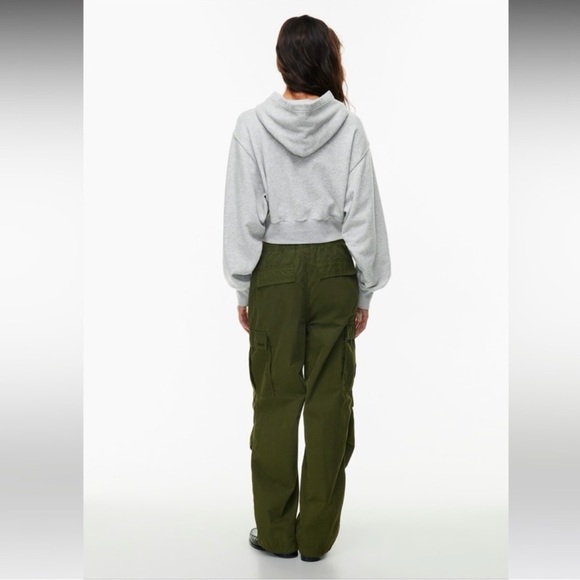 Tna Aritzia Women's Gray Cropped Hoodie In Heather Gray, Size Small. NWOT. - Picture 11 of 11